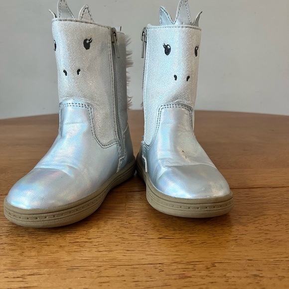 Carter's Silver Unicorn Kids Boots - Picture 1 of 7
